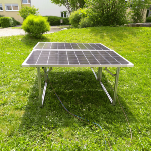 Solarpaneel als Tisch
